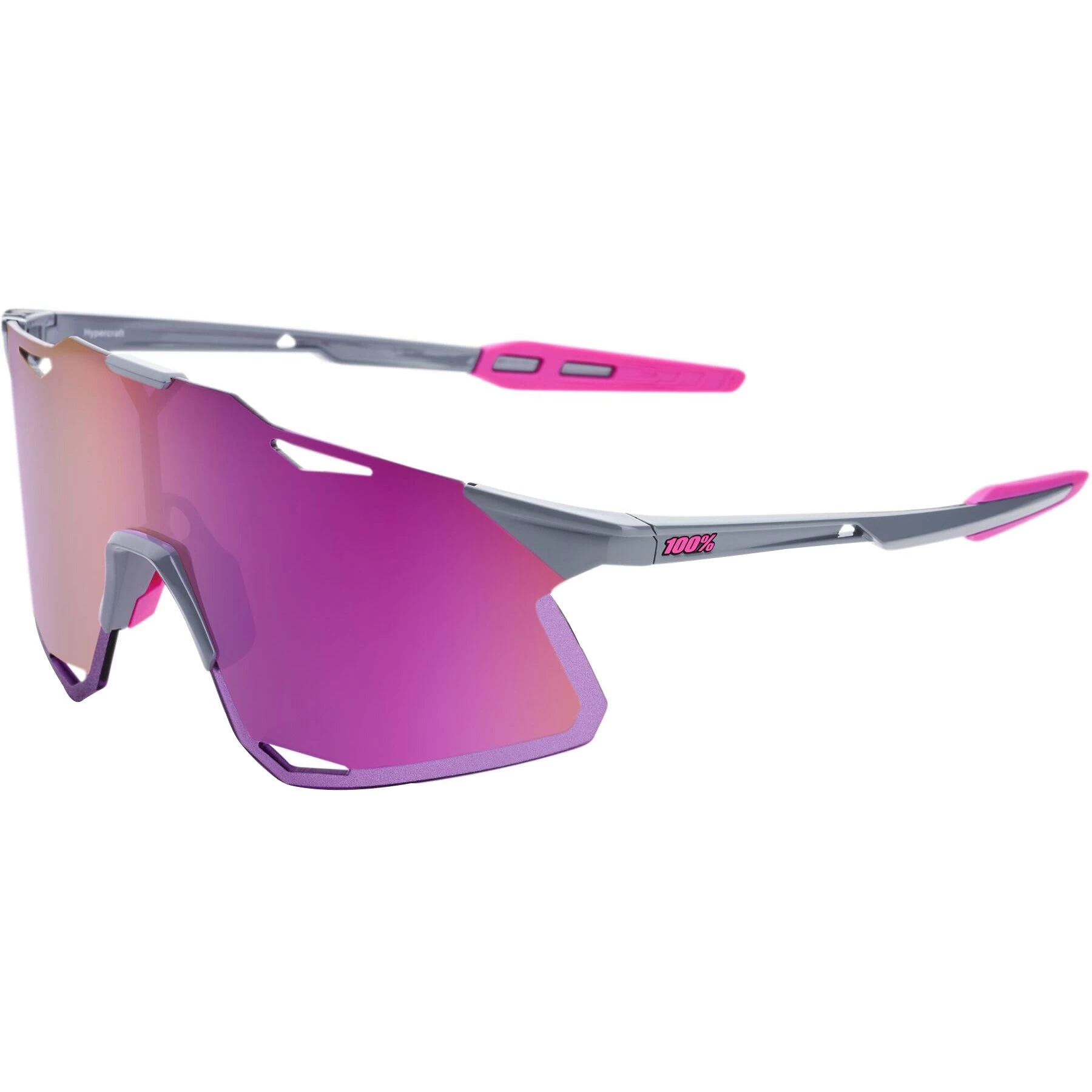 100% Hypercraft Tokyo Nights Grey Sunglasses With Purple Mirror Lens 3 100% Hypercraft Tokyo Nights Grey Sunglasses With Purple Mirror Lens