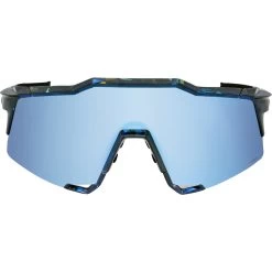 100% Speedcraft Black Holographic Sunglasses With HiPER Blue Multilayer Mirror Lens -Sports Comprehensive Equipment Shop 100 Speedcraft Black Holographic Hiper Blue Multilayer Mirror Lens OP6000700022 Front
