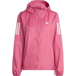 Adidas Own The Run Windbreaker Womens Running Jacket - Pink -Sports Comprehensive Equipment Shop Adidas Own the Run Windbreaker Jacket HM4255 Front
