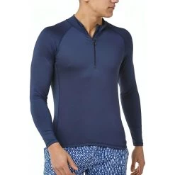 Craghoppers NosiLife Helio Rash Half Zip Mens Long Sleeve Top - Navy