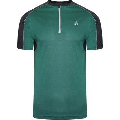 Dare2B Aces II Half Zip Short Sleeve Mens Training Top - Green -Sports Comprehensive Equipment Shop Dare2B Aces II Half Zip Short Sleeve DMT556 R3T Front