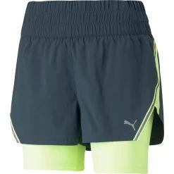 Puma Run 2 In 1 Womens Running Shorts - Grey -Sports Comprehensive Equipment Shop Puma Run 2 In 1 Shorts 523284 16 Front