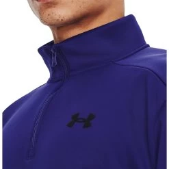Under Armour Fleece Half Zip Long Sleeve Mens Training Top - Blue -Sports Comprehensive Equipment Shop Under Armour Fleece Half Zip Long Sleeve Top 1373358 468 Details