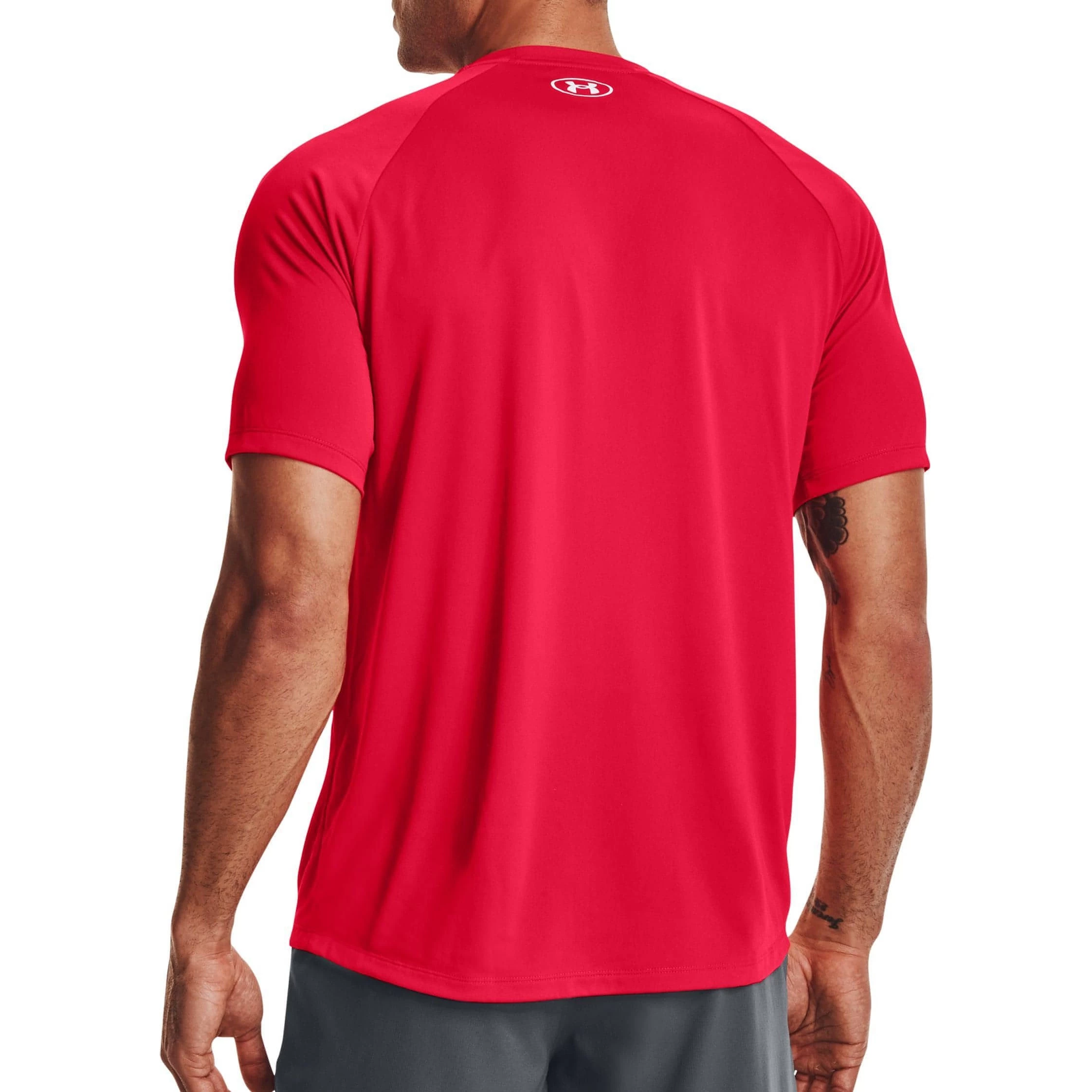 Under Armour Tech 2.0 Wordmark Graphic Short Sleeve Mens Training Top - Red 4 Under Armour Tech 2.0 Wordmark Graphic Short Sleeve Mens Training Top - Red - Image 2