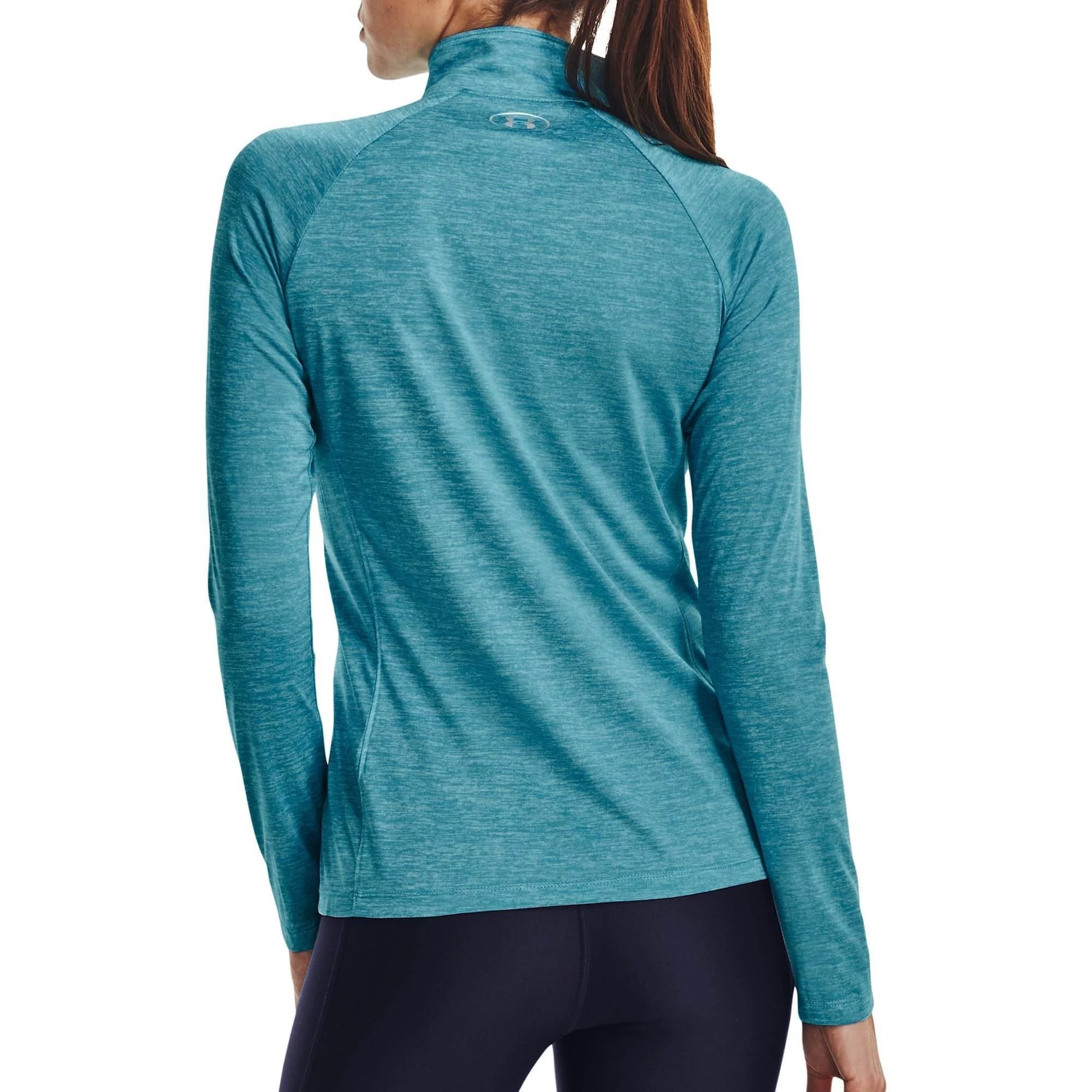Under Armour Tech Twist Half Zip Long Sleeve Womens Training Top - Blue 4 Under Armour Tech Twist Half Zip Long Sleeve Womens Training Top - Blue - Image 2