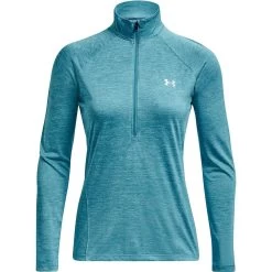 Under Armour Tech Twist Half Zip Long Sleeve Womens Training Top - Blue 10 Under Armour Tech Twist Half Zip Long Sleeve Womens Training Top - Blue -Sports Comprehensive Equipment Shop Under Armour Tech Twist Half Zip Long Sleeve 1320128 433 Front