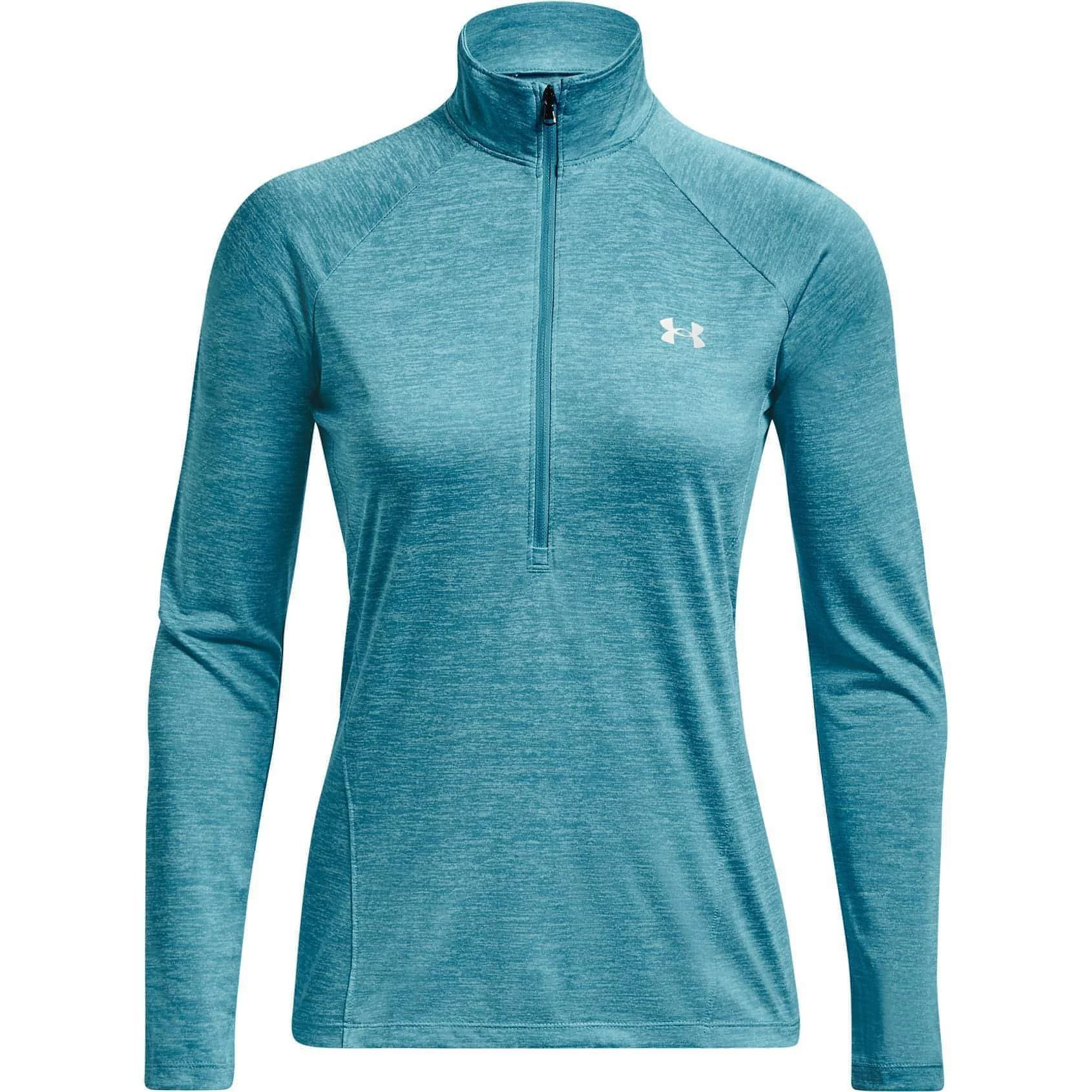 Under Armour Tech Twist Half Zip Long Sleeve Womens Training Top - Blue 6 Under Armour Tech Twist Half Zip Long Sleeve Womens Training Top - Blue - Image 4