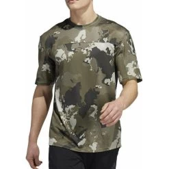 Adidas Continent Camo City Short Sleeve Mens Training Top - Green