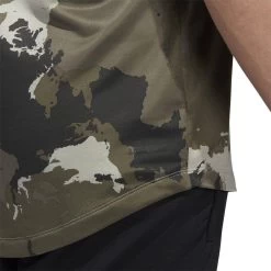 Adidas Continent Camo City Short Sleeve Mens Training Top - Green -Sports Comprehensive Equipment Shop adidas Continet Camo City Short Sleeve GC8265 Details 1