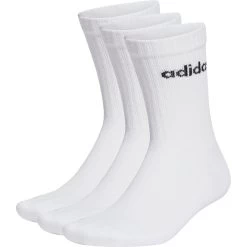 Adidas Cushioned Linear (3 Pack) Crew Training Socks - White