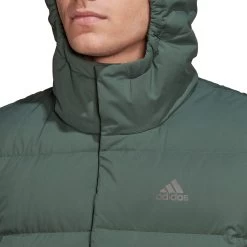 Adidas Helionic Hooded Mens Down Gilet - Green -Sports Comprehensive Equipment Shop adidas Helionic Hooded Down Gilet HG6274 Details 3