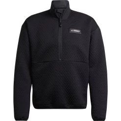 Adidas Terrex Hike Half Zip Long Sleeve Mens Fleece Top - Black -Sports Comprehensive Equipment Shop adidas Terrex Hike Half Zip Long Sleeve HH9252 Front