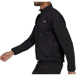 Adidas Terrex Hike Half Zip Long Sleeve Mens Fleece Top - Black -Sports Comprehensive Equipment Shop adidas Terrex Hike Half Zip Long Sleeve HH9252 Side