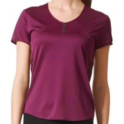 Adidas Adizero Short Sleeve Womens Running Top - Purple