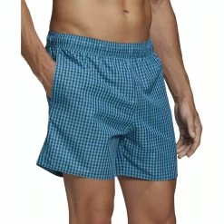 Adidas Check CLX Mens Swim Shorts - Blue