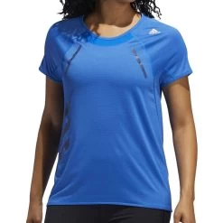 Adidas HEAT.RDY Short Sleeve Womens Running Top - Blue