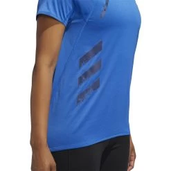 Adidas HEAT.RDY Short Sleeve Womens Running Top - Blue -Sports Comprehensive Equipment Shop adidas heat rdy short sleeve womens running top blue 28825653641424