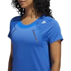 Adidas HEAT.RDY Short Sleeve Womens Running Top - Blue -Sports Comprehensive Equipment Shop adidas heat rdy short sleeve womens running top blue 29709261242576