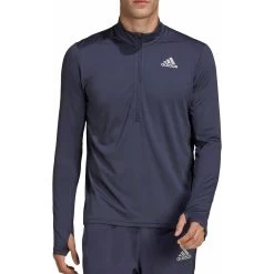 Adidas Own The Run Half Zip Long Sleeve Mens Running Top - Navy