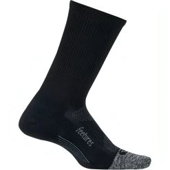 Feetures Elite Light Cushion Mini Crew Running Socks - Black