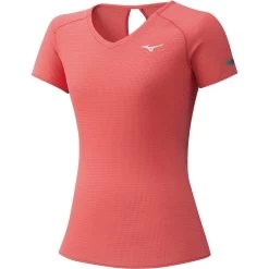 Mizuno DryAeroFlow Short Sleeve Womens Running Top - Orange
