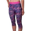 More Mile Go For It Printed Womens 3/4 Capri Running Tights - Pink -Sports Comprehensive Equipment Shop more mile go for it printed womens 3 4 capri running tights pink 28808458076368