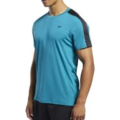 Reebok Workout Ready Short Sleeve Mens Training Top - Green