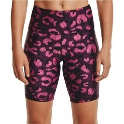 Under Armour HeatGear Shine Womens Running Bike Short Tights - Pink
