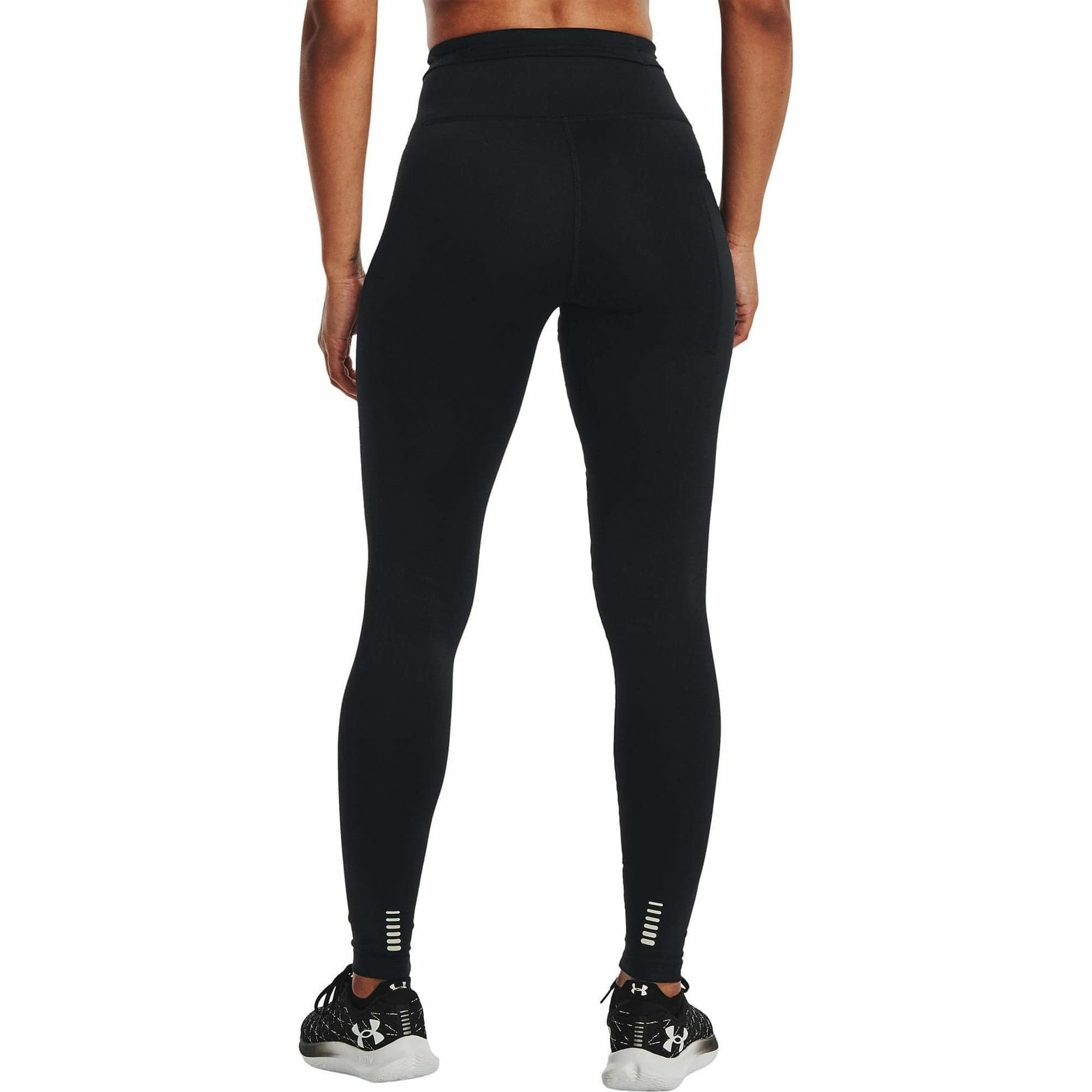 Under Armour OutRun The Cold Womens Long Running Tights - Black 4 Under Armour OutRun The Cold Womens Long Running Tights - Black - Image 2