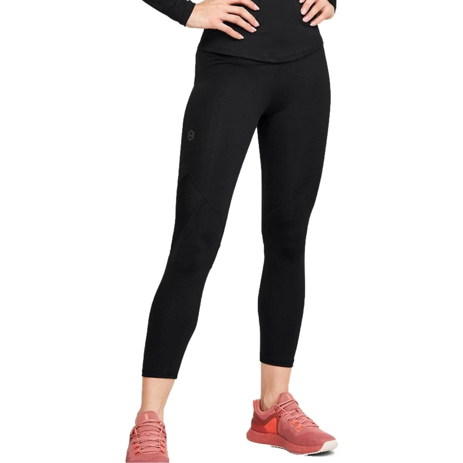 Under Armour Rush Crop Womens 7/8 Training Tights - Black 3 Under Armour Rush Crop Womens 7/8 Training Tights - Black