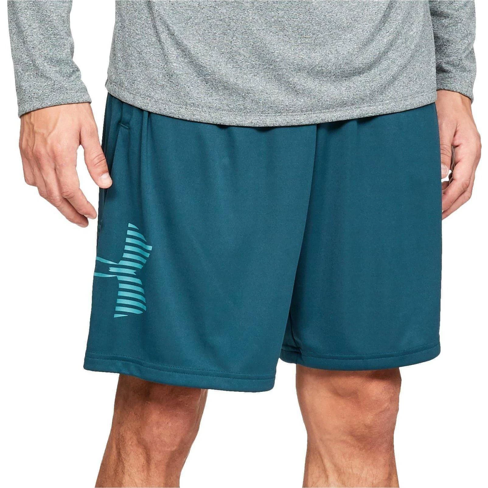 Under Armour Tech Graphic Mens Training Shorts - Green 3 Under Armour Tech Graphic Mens Training Shorts - Green