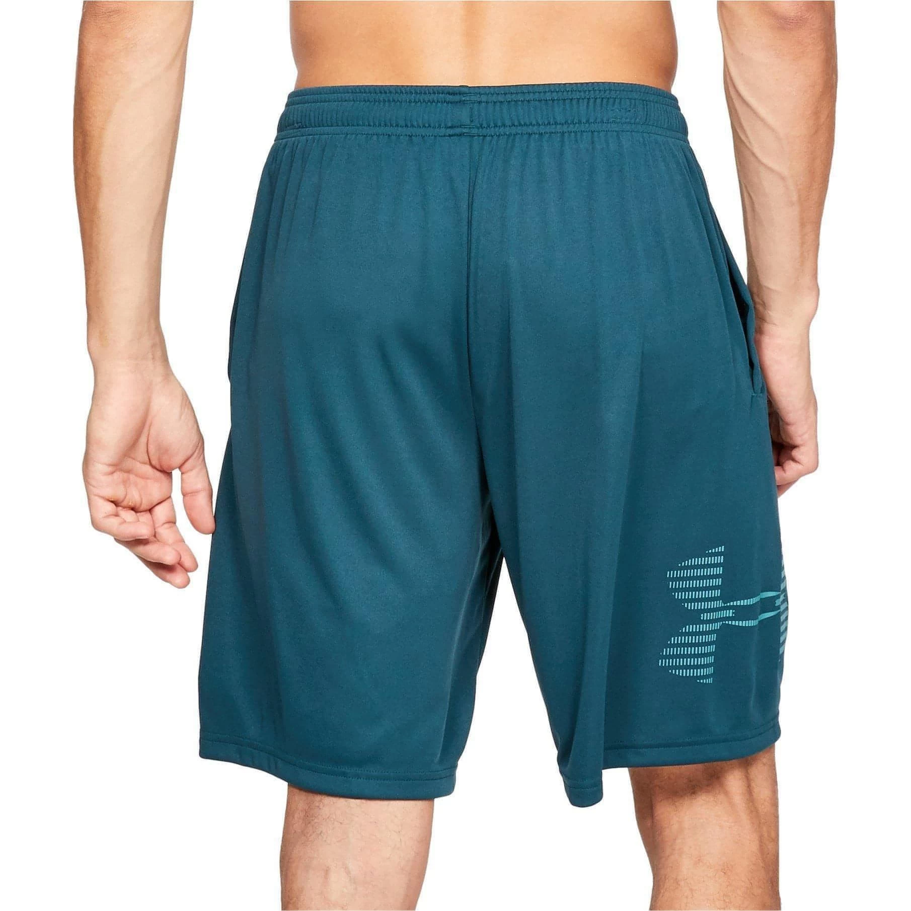 Under Armour Tech Graphic Mens Training Shorts - Green 4 Under Armour Tech Graphic Mens Training Shorts - Green - Image 2
