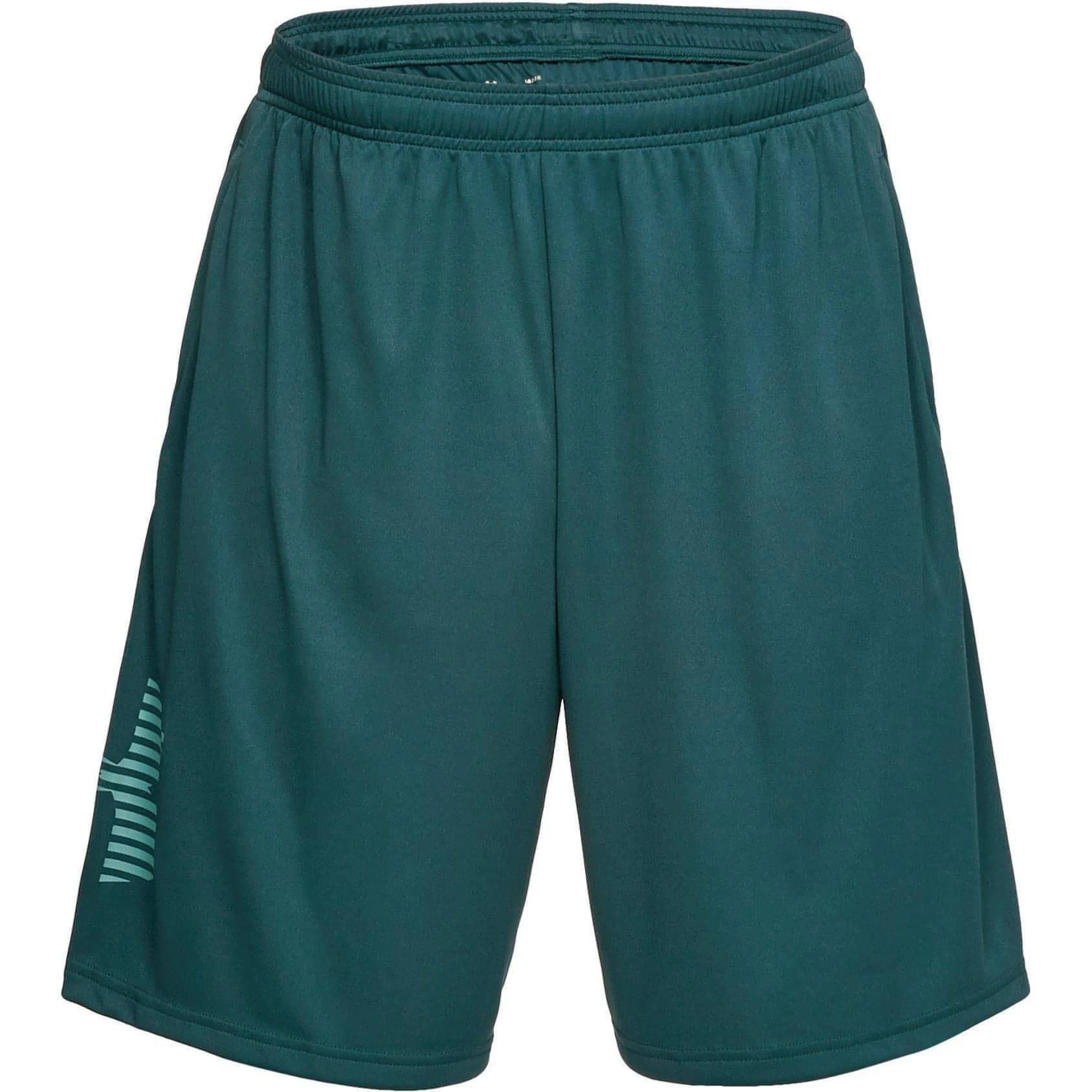 Under Armour Tech Graphic Mens Training Shorts - Green 5 Under Armour Tech Graphic Mens Training Shorts - Green - Image 3