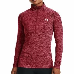 Under Armour Tech Twist Half Zip Long Sleeve Womens Training Top - Pink